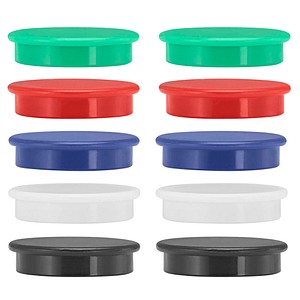 10 neutral Magnete farbsortiert Ø 3,8 x 1,03 cm 10 neutral Magnete farbsortiert Ø 3,8 x 1,03 cm
