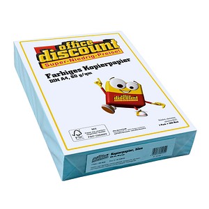 office discount Kopierpapier Color blau DIN A4 80 g/qm 500 Blatt office discount Kopierpapier Color blau DIN A4 80 g/qm 500 Blatt