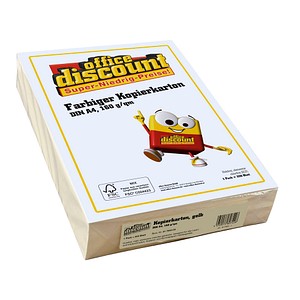 office discount Kopierpapier Color gelb DIN A4 160 g/qm 250 Blatt office discount Kopierpapier Color gelb DIN A4 160 g/qm 250 Blatt