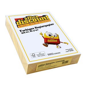 office discount Kopierpapier Color canariengelb DIN A4 160 g/qm 250 Blatt office discount Kopierpapier Color canariengelb DIN A4 160 g/qm 250 Blatt