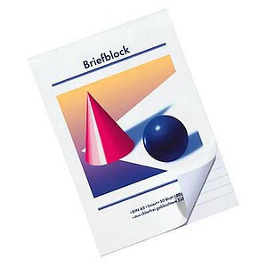 10 Briefblöcke Kugel und Kegel DIN A5 liniert 10 Briefblöcke Kugel und Kegel DIN A5 liniert