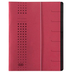 5 ELBA Ordnungsmappen chic 7 Fächer rot 5 ELBA Ordnungsmappen chic 7 Fächer rot