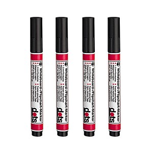 4 dots Whiteboard-Marker schwarz 1,5 - 3,0 mm 4 dots Whiteboard-Marker schwarz 1,5 - 3,0 mm