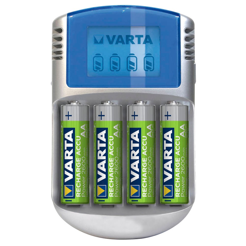 Set: VARTA LCD CHARGER Akku Ladegerät + 4 Mignon Akkus mignon batterie ladegerät | eBay