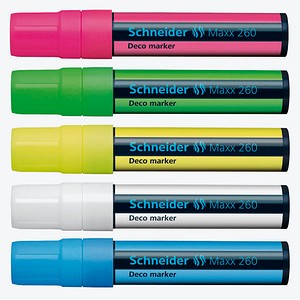5 Schneider Maxx 260 Kreidemarker farbsortiert 5,0 - 15,0 mm 5 Schneider Maxx 260 Kreidemarker farbsortiert 5,0 - 15,0 mm