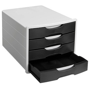 office discount Schubladenbox schwarz 1001-DO-31, DIN C4 mit 4 Schubladen