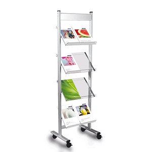 Kerkmann Prospektregal Ecoline silber DIN A4 8 Fächer Kerkmann Prospektregal Ecoline silber DIN A4 8 Fächer