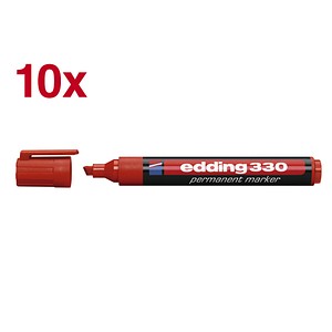 10 edding 330 Permanentmarker rot 1,0 - 5,0 mm 10 edding 330 Permanentmarker rot 1,0 - 5,0 mm
