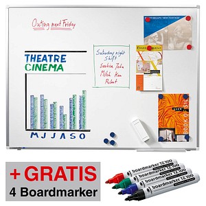 AKTION: Legamaster Whiteboard PREMIUM PLUS 90,0 x 60,0 cm weiß + GRATIS 4 Boardmarker TZ 100 farbsortiert AKTION: Legamaster Whiteboard PREMIUM PLUS 90,0 x 60,0 cm weiß + GRATIS 4 Boardmarker TZ 100 farbsortiert