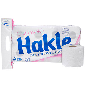 8 4-lagig Hakle discount Toilettenpapier TRAUMWEICH Rollen office |