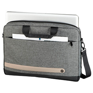hama Laptoptasche Terra Kunstfaser grau 196601 bis 39,6 cm (15,6 Zoll)