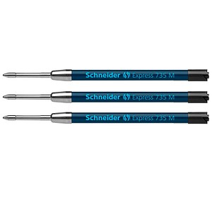 3 Schneider Express 735 Kugelschreiberminen M schwarz 3 Schneider Express 735 Kugelschreiberminen M schwarz