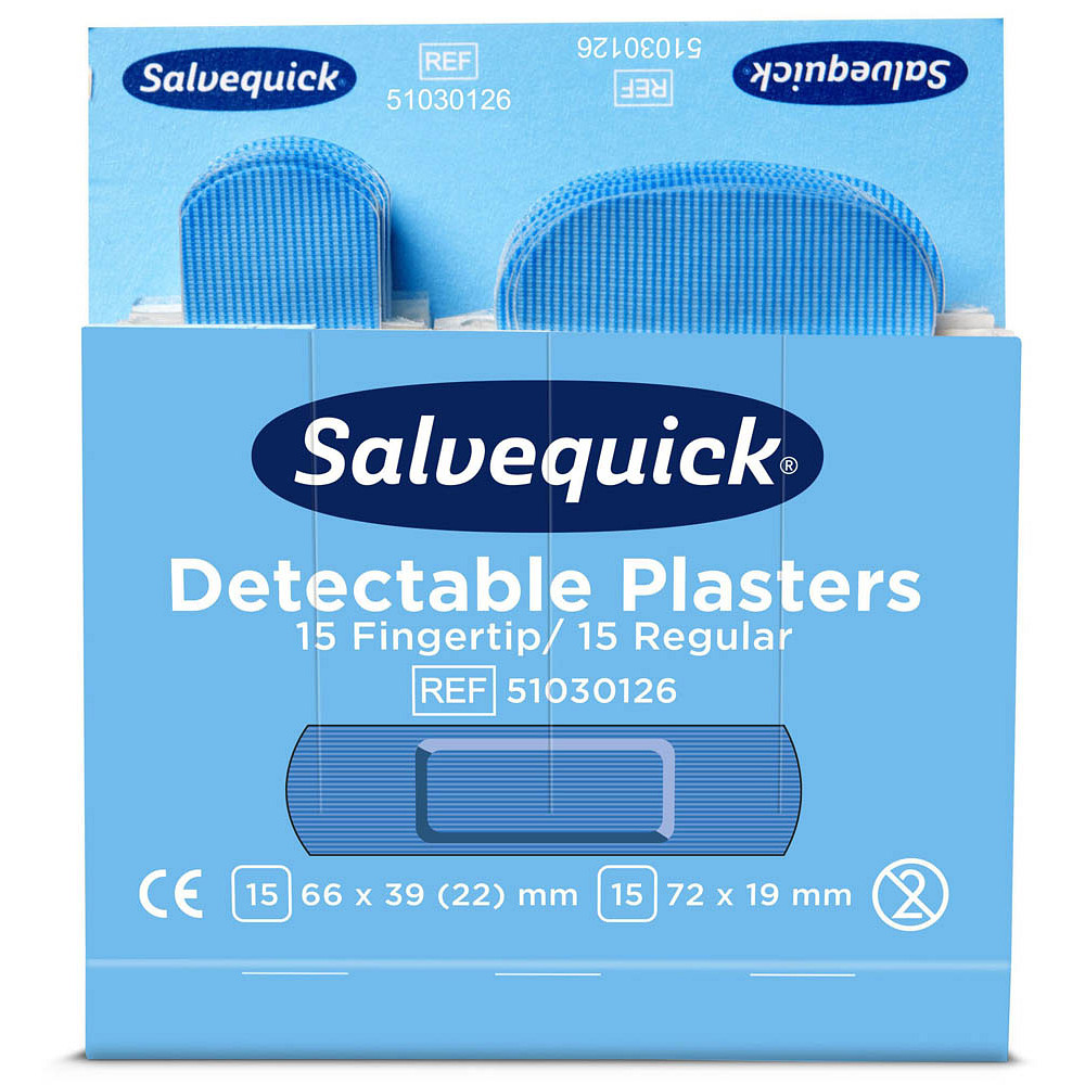 Salvequick® Pflaster Detectable 1009736V blau, 30 St.