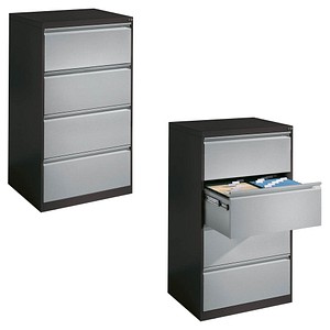 CP Hängeregistraturschrank silber/grau 4 Schubladen CP Hängeregistraturschrank silber/grau 4 Schubladen