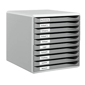 1 LEITZ Schubladenbox Formular-Set dunkelgrau DIN A4 mit 10 Schubladen 1 LEITZ Schubladenbox Formular-Set dunkelgrau DIN A4 mit 10 Schubladen