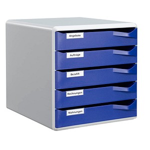 1 LEITZ Schubladenbox Post-Set blau DIN A4 mit 5 Schubladen 1 LEITZ Schubladenbox Post-Set blau DIN A4 mit 5 Schubladen