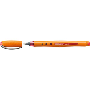 STABILO worker®+ Tintenroller orange 0,5 mm, Schreibfarbe: rot, 1 St.