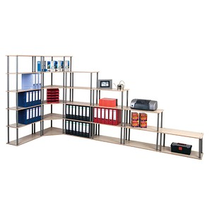 SZ Metall Regal buche 6 Fachböden günstig online kaufen SZ Metall Regal buche 6 Fachböden günstig online kaufen