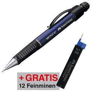 AKTION: FABER-CASTELL GRIP PLUS Druckbleistift HB 0,7 mm + GRATIS 12 Feinminen 0,7, Hb AKTION: FABER-CASTELL GRIP PLUS Druckbleistift HB 0,7 mm + GRATIS 12 Feinminen 0,7, Hb